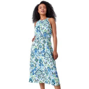 Roman Petite Aztec Halterneck Shift Dress