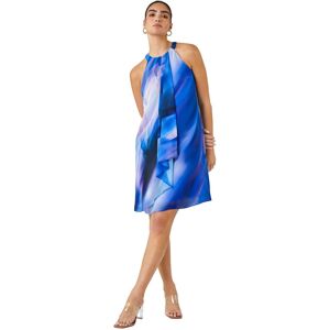 Roman LIMITED Abstract Halter Neck Shift Dress