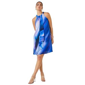 Roman LIMITED Abstract Halter Neck Shift Dress