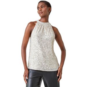 Roman Halterneck Sequin Stretch Top