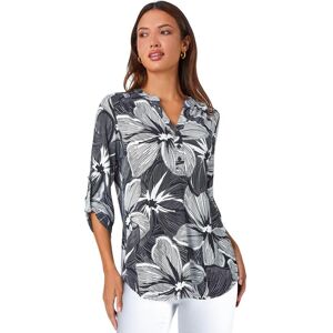 Roman Floral Textured Stretch Blouse