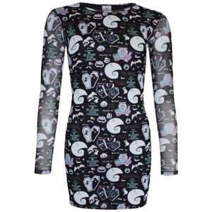 Nightmare Before Christmas Glitch Mesh All-Over Print Bodycon Dress