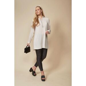 HOXTON GAL Oversized Button Detailed Tunic Shirt