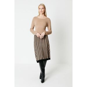 Principles Dogtooth Skirt Knitted Midi Dress