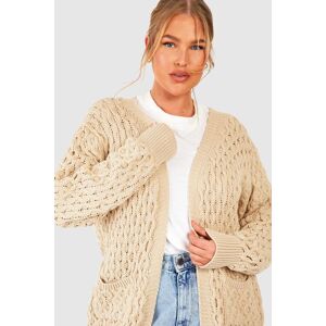 boohoo Plus Crochet Knitted Oversized Cardigan