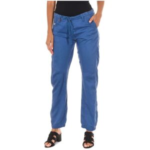 Met Womens Trousers Marcelle - Blue Cotton - Size 28 (Waist)