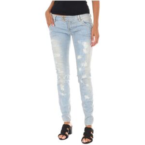 Met Womens Long Ripped Effect Denim Pants With Narrow Hems 10dbf0115 Woman - Blue Cotton - Size 31 (Waist)