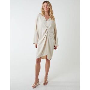 Blue Vanilla Womens Twist Front Tunic Dress - Stone - One Size