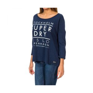 Superdry Nordic Slouch Crew G60119xns Womens 3/4 Sleeve Sweater - Blue Viscose - Size X-Small