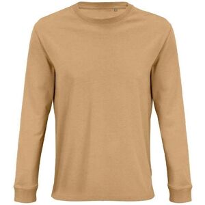 Sols Unisex Adult Pioneer Organic Cotton Long-Sleeved T-Shirt (Dark Beige) - Size 3xl