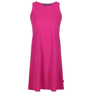 Regatta Womens/ladies Kaimana Plain Swing Dress (Fuchsia) Cotton - Size 14 Uk