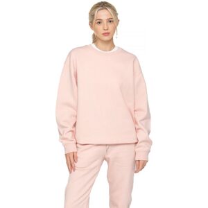 Enzo Womens Oversized Sweatshirt - Peach Polycotton - Size Large