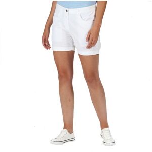 Regatta Womens Pemma Organic Coolweave Cotton Summer Shorts - White - Size 18 Uk