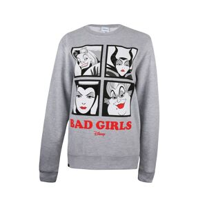 Disney Womens/ladies Bad Girls Crew Neck Sweatshirt (Sports Grey) - Light Grey - Size Large