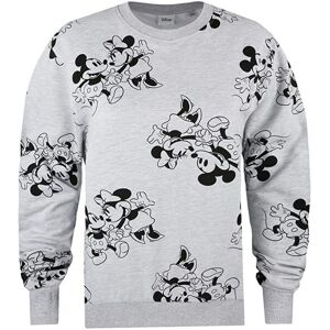 Disney Womens/ladies Mickey & Minnie Mouse Sweatshirt (Sports Grey/black) - Size Large