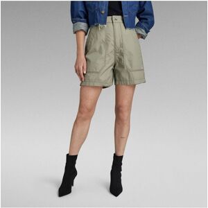 G Star Raw Womens G-Star Raw Fatigue Shorts - Green Cotton - Size 26 (Waist)