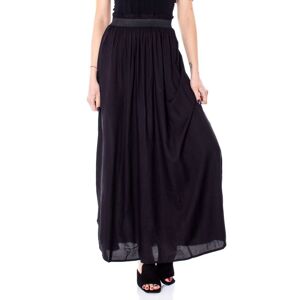 Only Womens Maxi Rok Onlvenedig Met Plooien Zwart - Black Viscose - Size Large