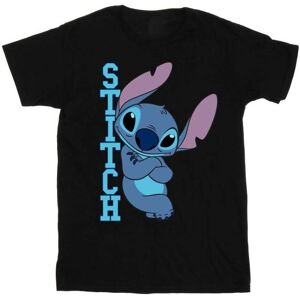 Disney Womens/ladies Lilo And Stitch Posing Cotton Boyfriend T-Shirt (Black) - Size Large