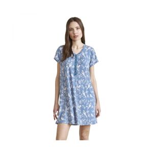 J&j Brothers Womenss Short-Sleeved Nightgown Jjbeh0810 - Blue - Size Large