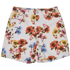 Gloria Vanderbilt Womens Multicolour Floral Shorts - White/multicolour Cotton - Size 8 Uk