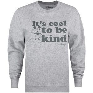 Disney Womens/ladies Its Cool To Be Kind Mickey Mouse Sweatshirt (Grey Heather) - Size Large