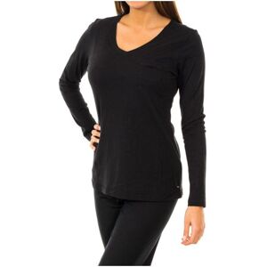 Tommy Hilfiger Womens Long-Sleeved V-Neck T-Shirt 1487903577 Woman - Black - Size X-Small