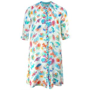 Inoa Womens Exuma White 3/4 Length Sleeve Tunic Dress - Multicolour - Size 10 Uk