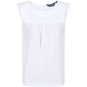 Regatta Womens/ladies Bridgidine Linear Tank Top (White) Cotton - Size 14 Uk