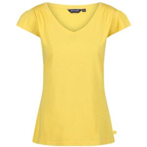 Regatta Womens/ladies Francine V Neck T-Shirt (Maize Yellow) - Multicolour Cotton - Size 12 Uk