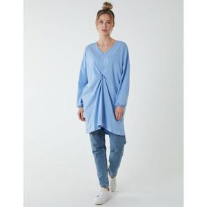 Blue Vanilla Womens Twist Front Cotton Tunic With Side Pocket - One Size
