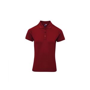 Premier Womens/ladies Coolchecker Plus Polo Shirt (Burgundy) - Size X-Small