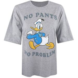 Disney Womens/ladies No Pants No Problem Donald Duck Oversized T-Shirt (Heather Grey) - Size Small