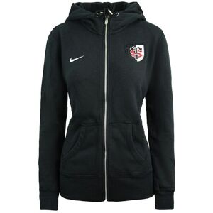 Nike Rugby Stade Toulousain Zip Up Hoodie Womens Black Jumper 454221 010 Cotton - Size X-Small