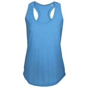 Sols Womens/ladies Moka Plain Sleeveless Tank Top (Aqua) - Navy Cotton - Size Small