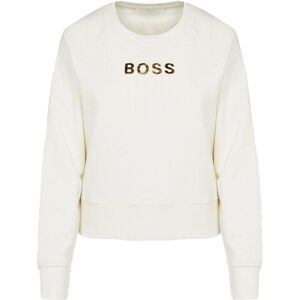 Boss Womenss Hugo Elia Crew Neck Sweatshirt In White Cotton - Size X-Small