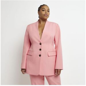 River Island Womens Blazer Pink Plus Size - Size 20 Uk