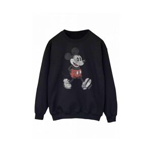 Disney Womens/ladies Walking Mickey Mouse Sweatshirt (Black) - Size Large