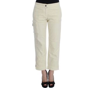 Ermanno Scervino Womens Beige Cotton Capri Cropped Cargo Pants - Multicolour - Size X-Small