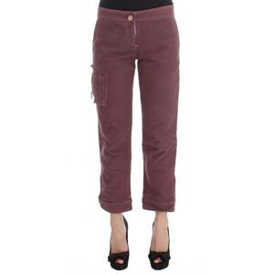 Ermanno Scervino Womens Bordeaux Cotton Cropped Cargo Pants - Multicolour - Size X-Small