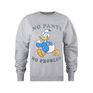 Disney Womens/ladies No Pants No Problem Donald Duck Heather Sweatshirt (Grey) - Size Large