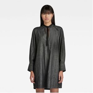 G Star Raw Womens G-Star Raw V-Neck Tunic Dress - Black Cotton - Size X-Small