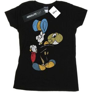 Disney Womens/ladies Pinocchio Jiminy Cricket Cotton T-Shirt (Black) - Size Large