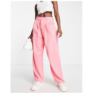 Asos Design Womens Low Slung Slouchy Dad Trouser In Pink - Size 4 Uk