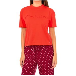 Calvin Klein Womens Short Sleeve T-Shirt - Red Cotton - Size X-Small