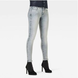 G Star Raw Womens G-Star Raw 3301 Mid Skinny Jeans - Grey Cotton - Size 34w/32l