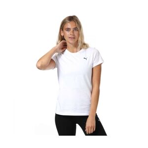 Puma Womenss Essentials Small Logo T-Shirt In White Cotton - Size 8 Uk