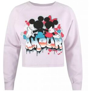 Disney Womens/ladies Amour Graffiti Cropped Sweatshirt (Lavender) - Purple - Size Large