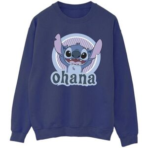 Disney Womens/ladies Lilo And Stitch Ohana Circle Sweatshirt (Navy Blue) - Size Medium