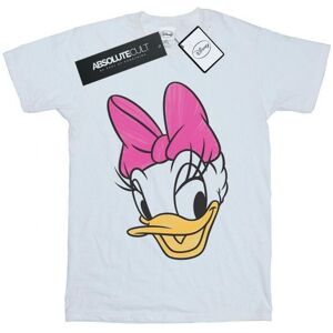 Disney Womens/ladies Daisy Duck Head Painted Cotton Boyfriend T-Shirt (White) - Size Large