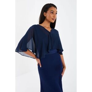 Quiz Womens Navy Chiffon Cape - One Size